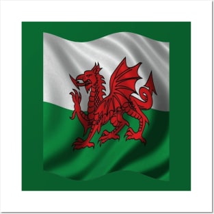 Y Ddraig Goch Welsh Flag Rugby Union v1 Posters and Art